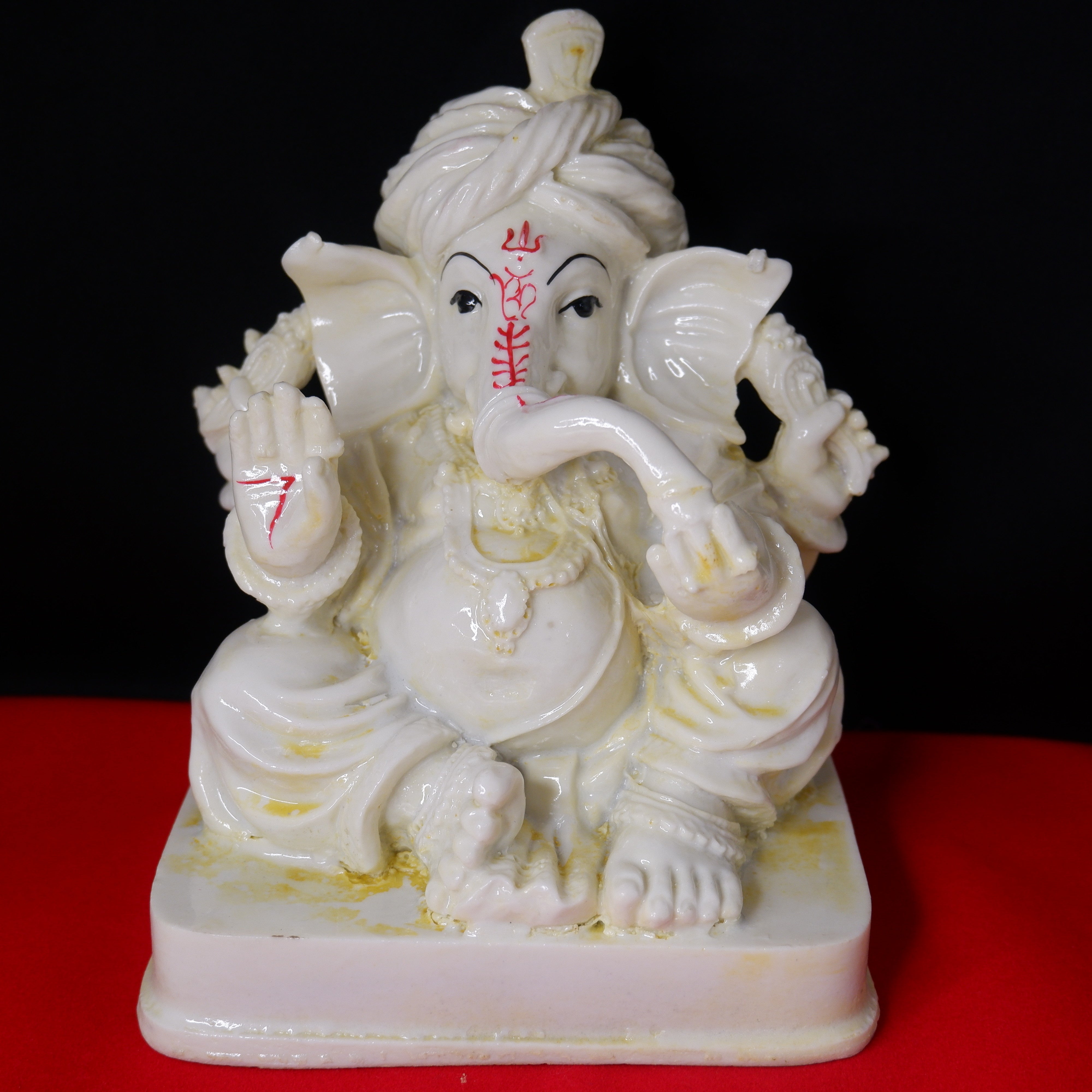 SANATAN   Handcrafted Ganesha Idol Made of Dust Marble
