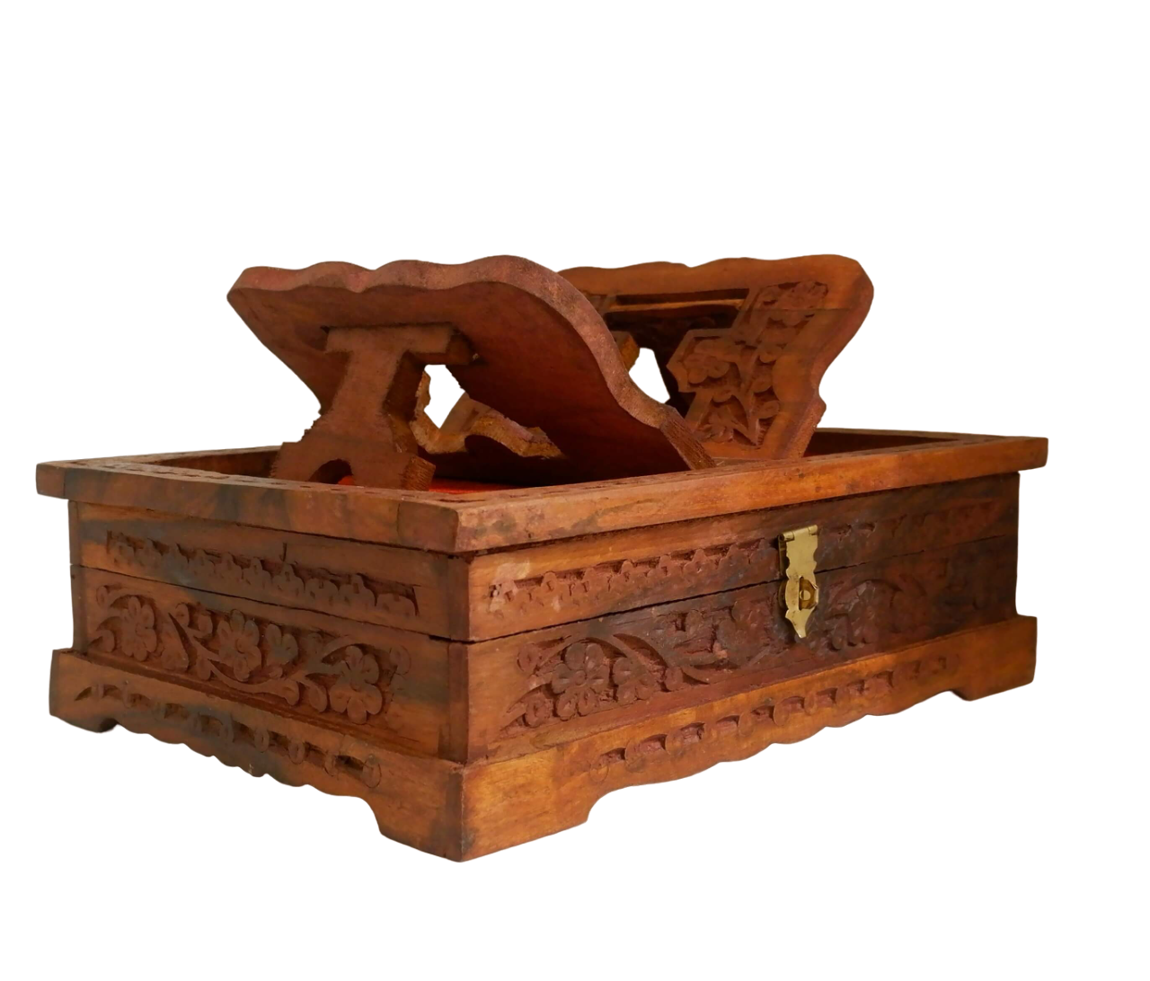 SANATAN Holy Wooden Rehal Box For Reading Religious Book