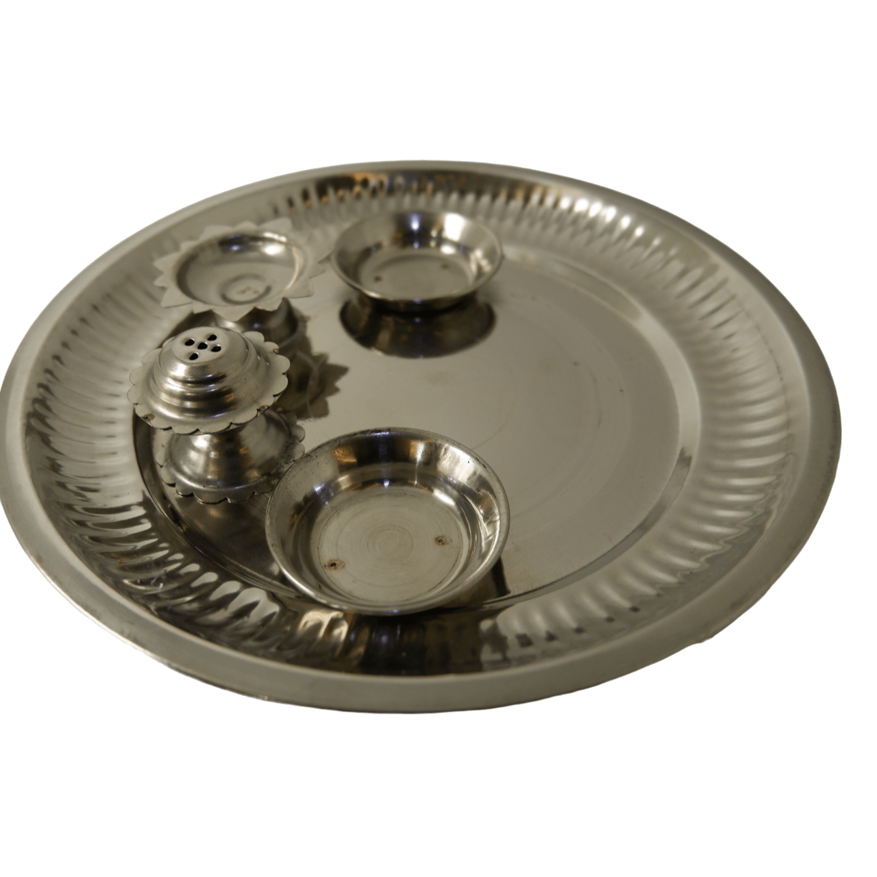 SANATAN  Pooja thali steel 7 no