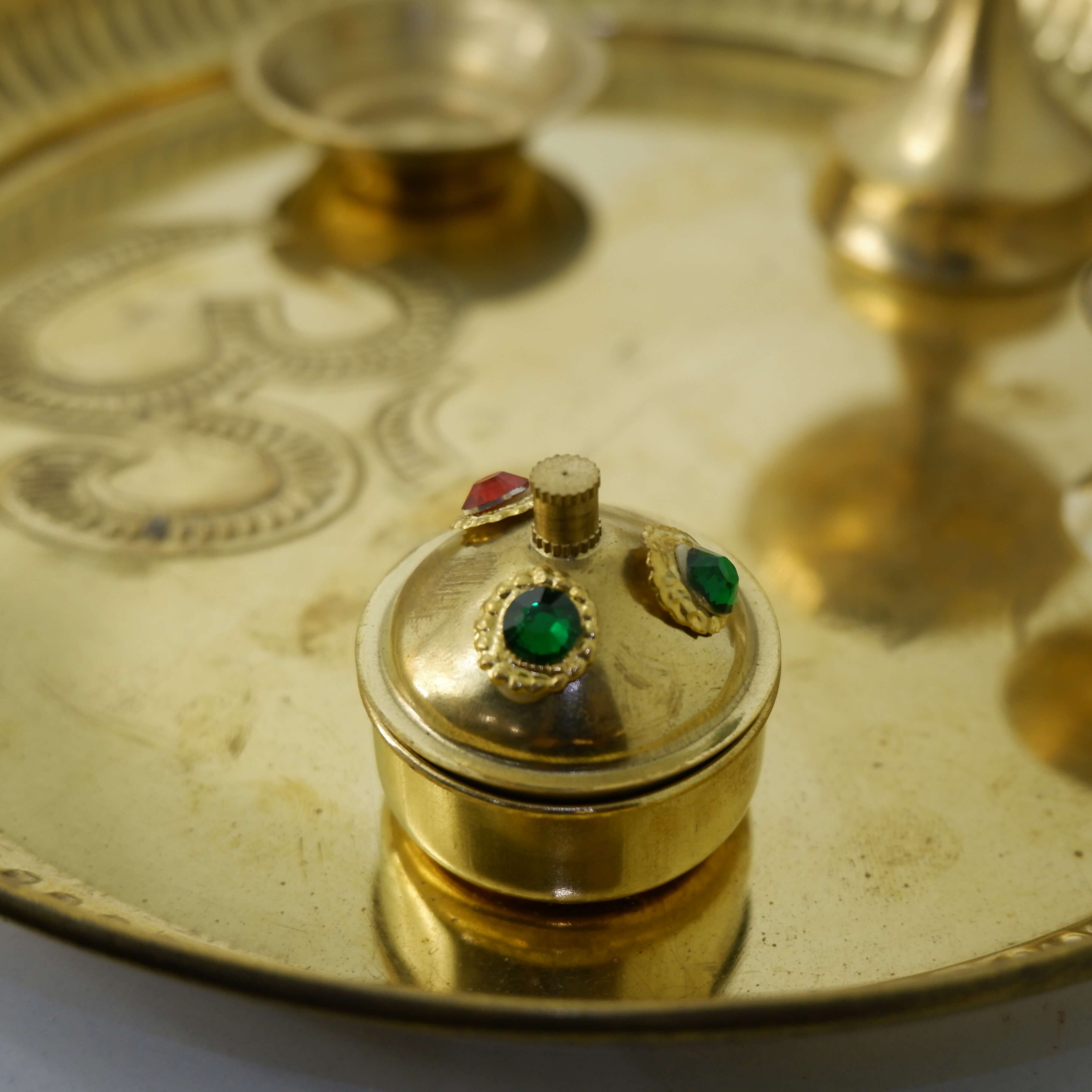 Brass Pooja Thali Set (Large)