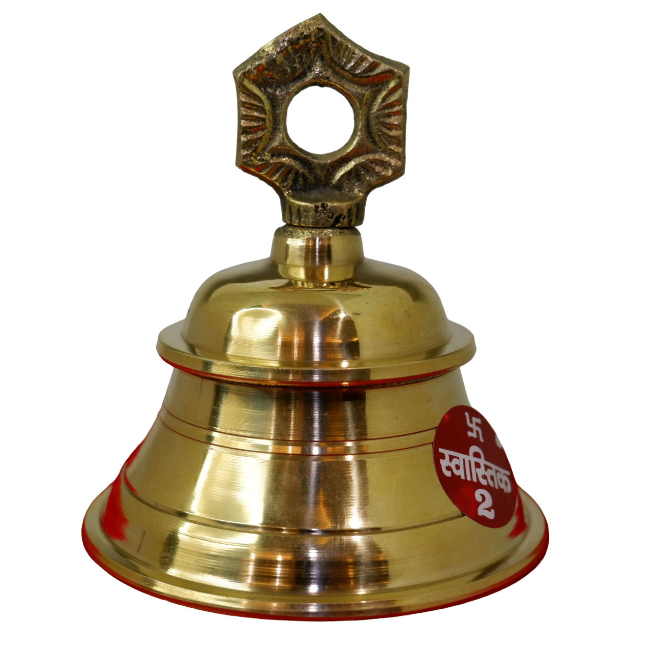 2 small brass hanging bell 