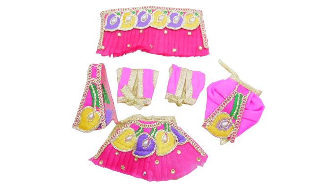 SANATAN  Radha Krishna Poshak Set Mor Pankh Design