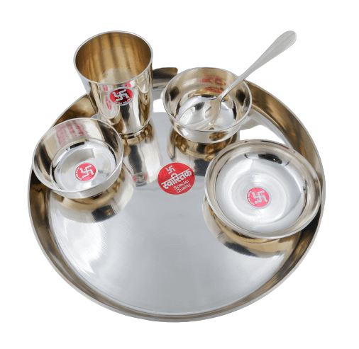 SANATAN   Bronze Pooja Bhog Thali Set (6 pieces)