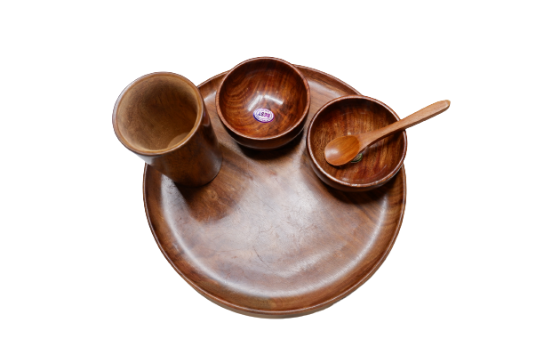 Wooden Bhog Set for Prasadam