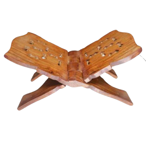 SANATAN  Pooja Combo - Sheesham Rehal + Srimad Bhagavad Gita (With Pictures) + Pooja Aasan