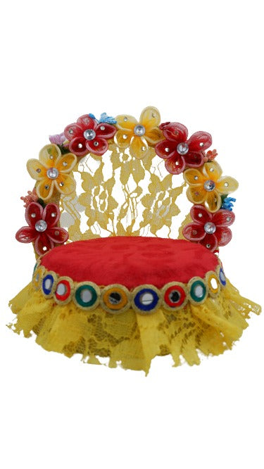 SANATAN  Ladoo Gopal Ji Singhasan (Yellow, Pink and Red)