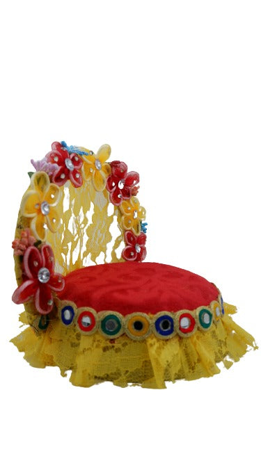 SANATAN  Ladoo Gopal Ji Singhasan (Yellow, Pink and Red)