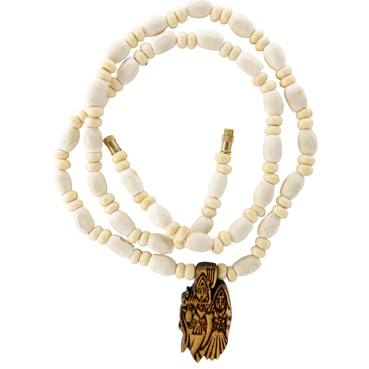 SANATAN  Radhe krishna white pendant tulsi kanthi mala