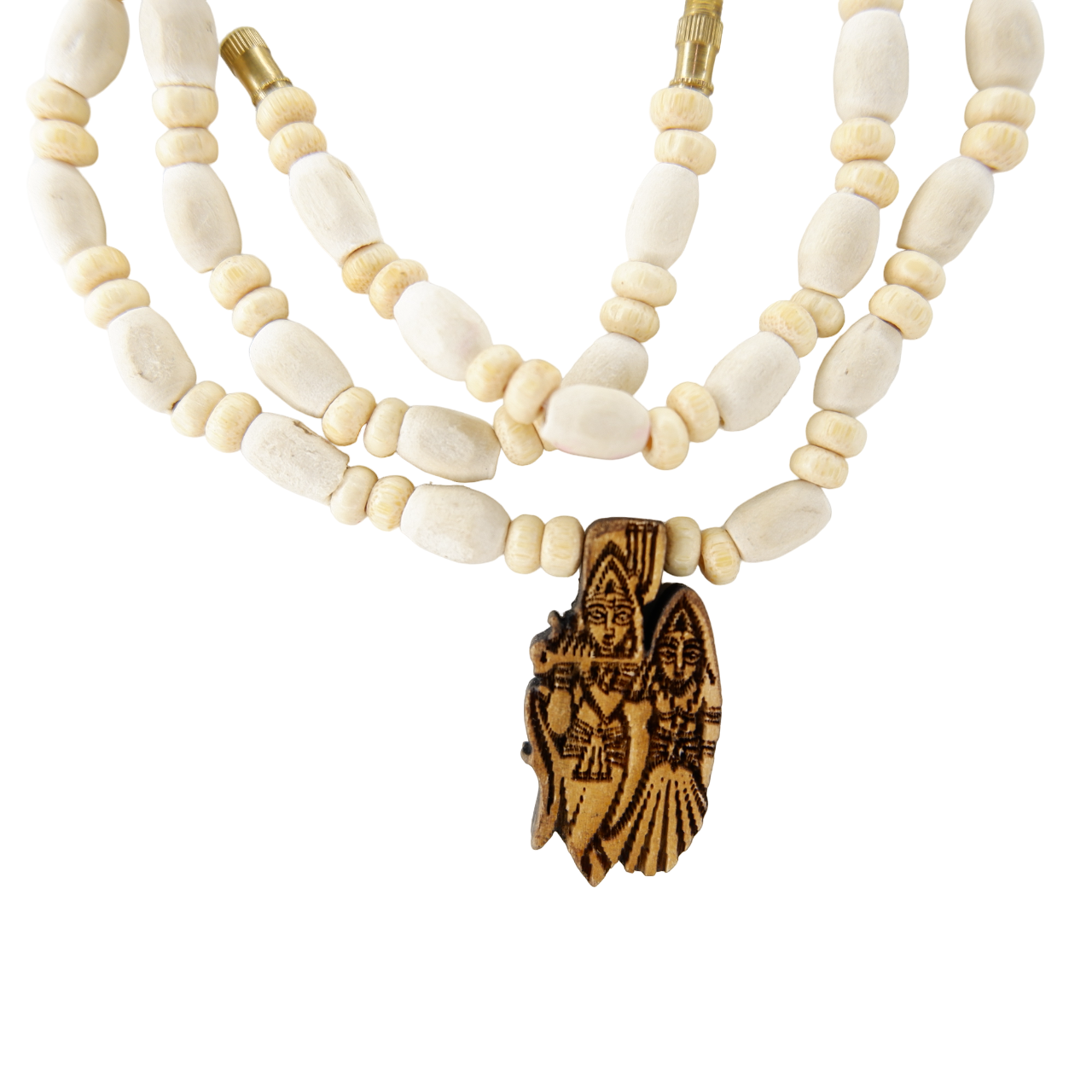 SANATAN  Radhe krishna white pendant tulsi kanthi mala