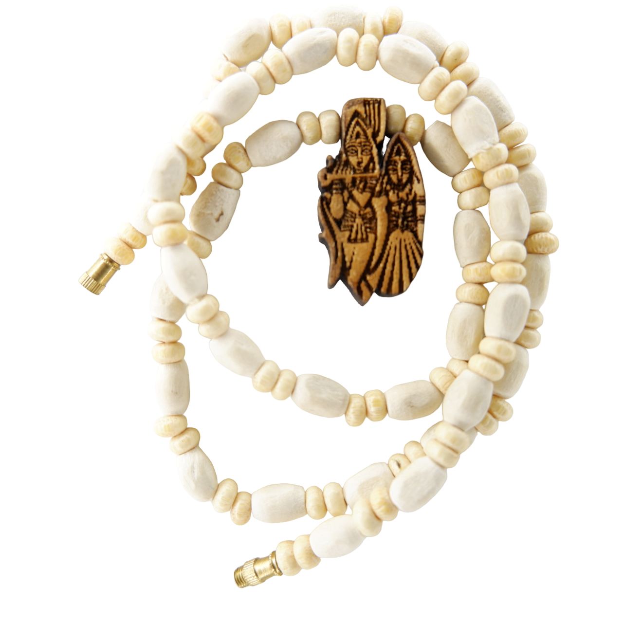 SANATAN  Radhe krishna white pendant tulsi kanthi mala