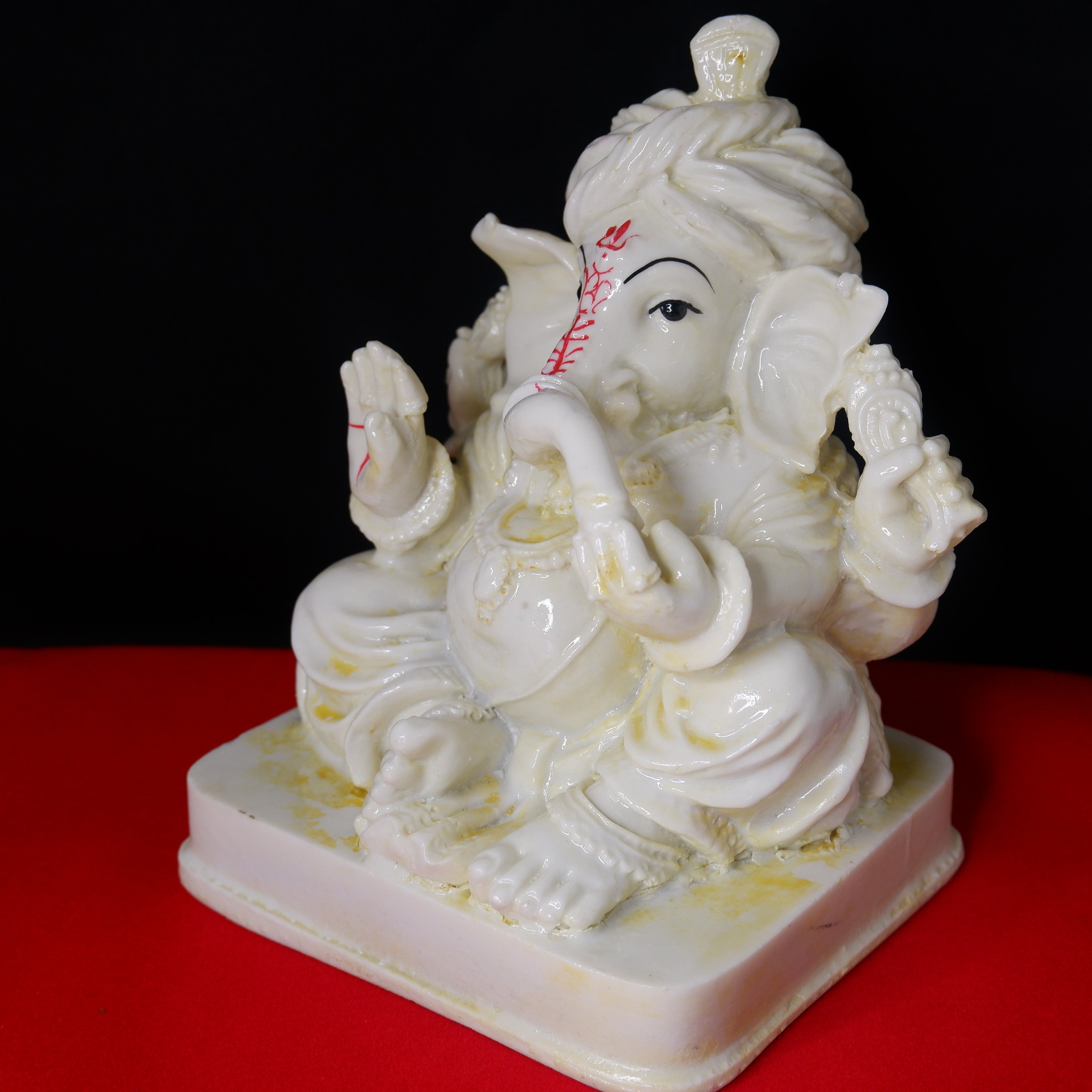 SANATAN  Handcrafted Ganesha Idol Made of Dust Marble