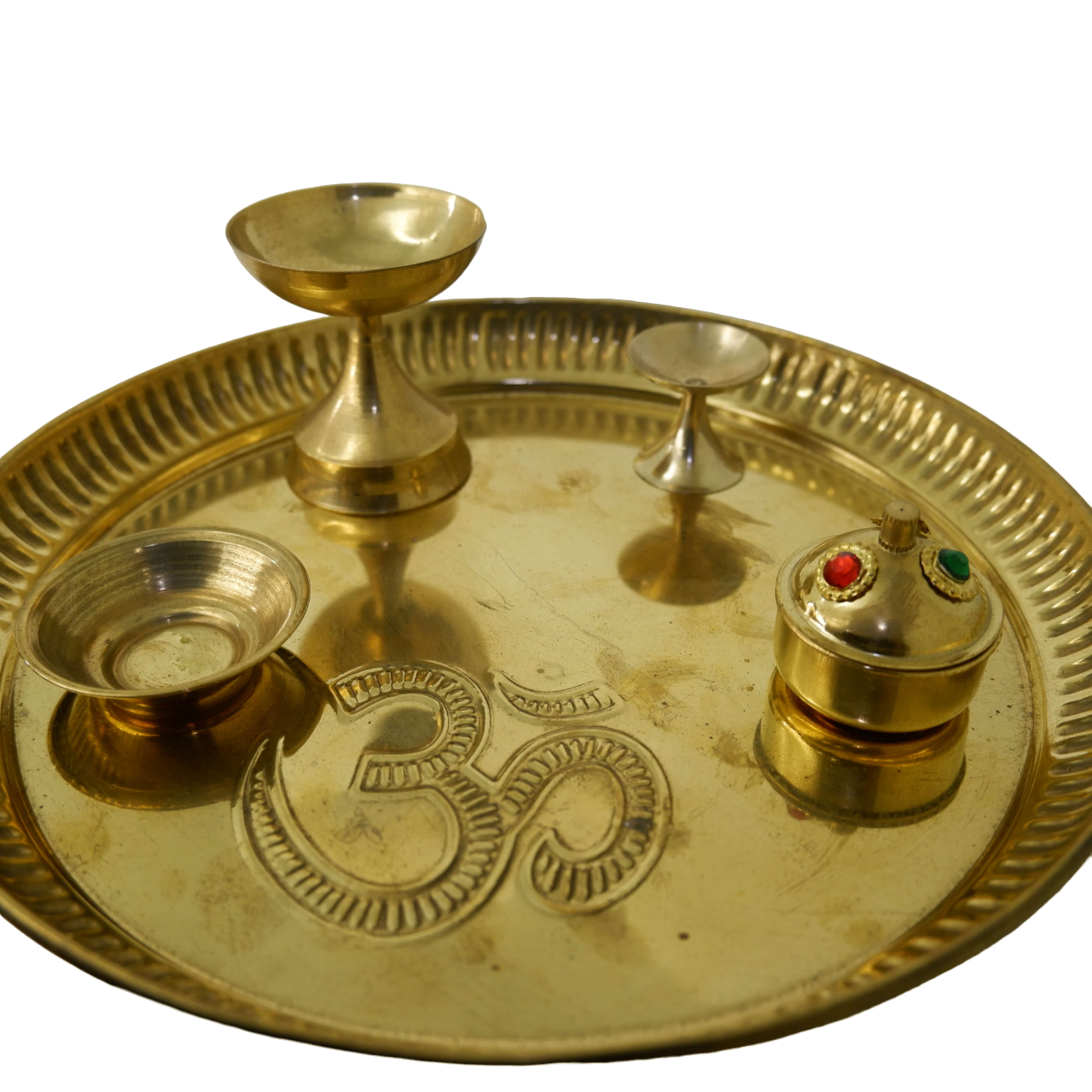 Brass Pooja Thali Set (Large)