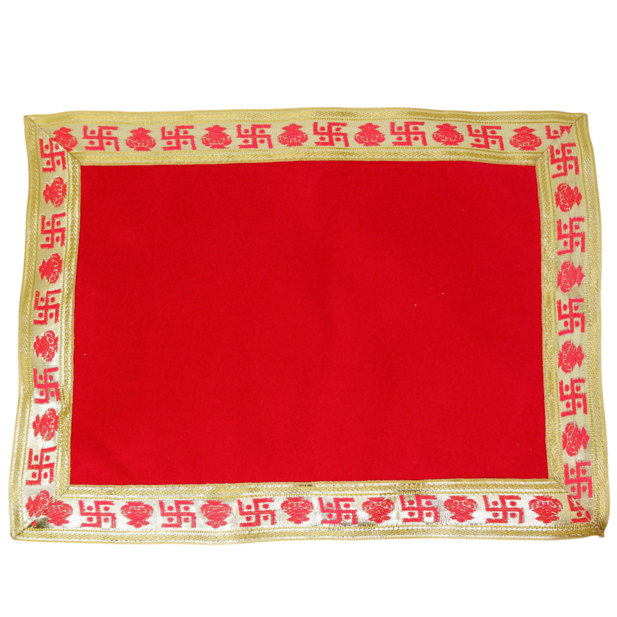 Velvet Pooja Aasan Cloth (Red)
