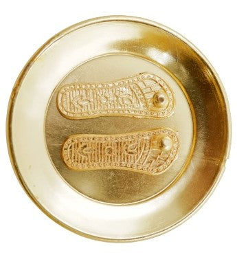 SANATAN  Maa Lakshmi Charan with Plate (Brass पीतल)