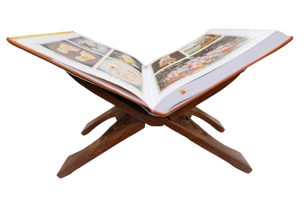 Sheesham Rehal, Round Wooden Holy Book Stand (Small , Medium and Large)